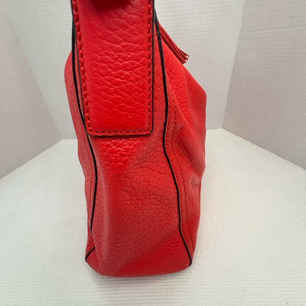 kate spade Bright Red Leather Tassel Hobo Shoulder Bag - Picture 4 of 13
